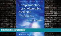 Best Pdf Complementary And Alternative Medicine Ethics The - 