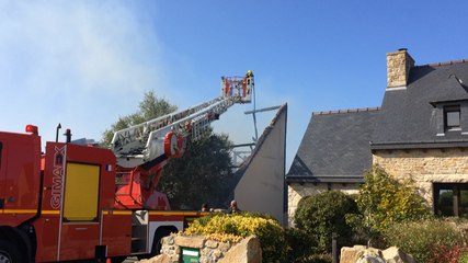 Une maison détruite par un incendie