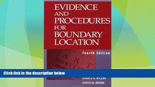 Must Have PDF  Evidence and Procedures for Boundary Location  Best Seller Books Best Seller