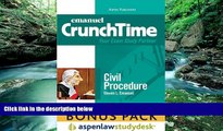 Deals in Books  CrunchTime: Civil Procedure (Print   eBook Bonus Pack): Civil Procedure Studydesk
