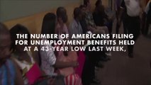 U.S. jobless claims at 43-year low