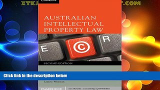 Big Deals  Australian Intellectual Property Law  Best Seller Books Most Wanted