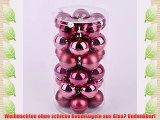 Weihnachtskugel Premium 30er Set Glas 6cm pink Xmas