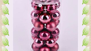 Weihnachtskugel Premium 30er Set Glas 6cm pink Xmas