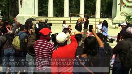Mexicans Hold Donald Trump Piñata Protest