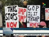 EE.UU.: mujeres en Nueva York protestan contra Donald Trump