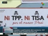 Miles de peruanos protestan contra el TPP
