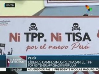 Miles de peruanos protestan contra el TPP