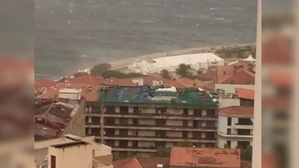 Corse: des chapiteaux s’effondrent après un violent coup de vent