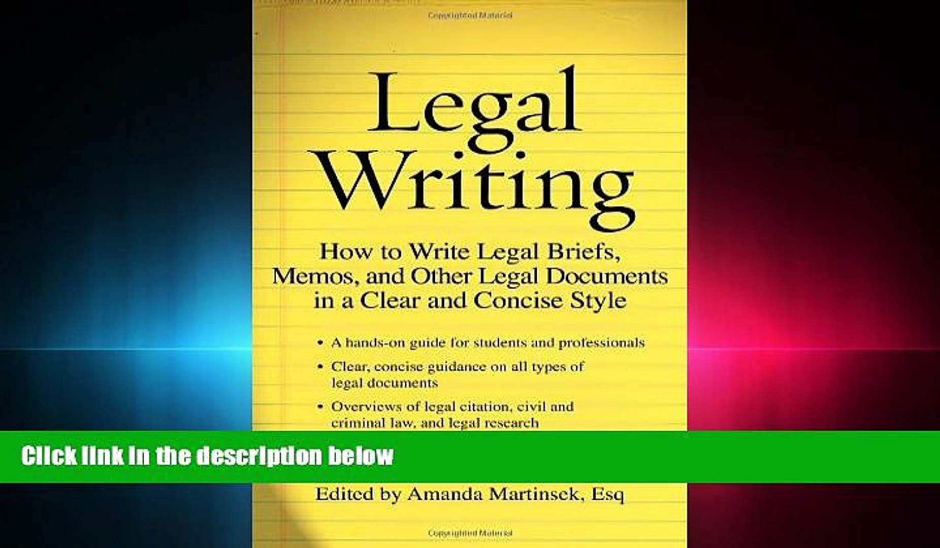 complete Legal Writing: How to Write Legal Briefs, Memos, and Other Legal  Documents in a Clear