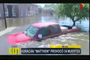 Huracán Matthew deja 34 muertos en Estados Unidos
