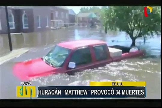 Huracán Matthew deja 34 muertos en Estados Unidos