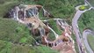 Beautiful Drone Footage Of Taiwans Golden Waterfall (Storyful, Drone)