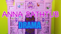 Frozen Anna Barbie Bathtub With DisneyCarToys Mike The Merman Play Doh Ice Cube
