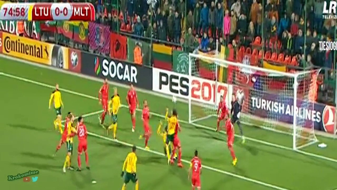 LITHUANIA 2-0 MALTA - 2018 FIFA World Cup Qualifiers - All Goals