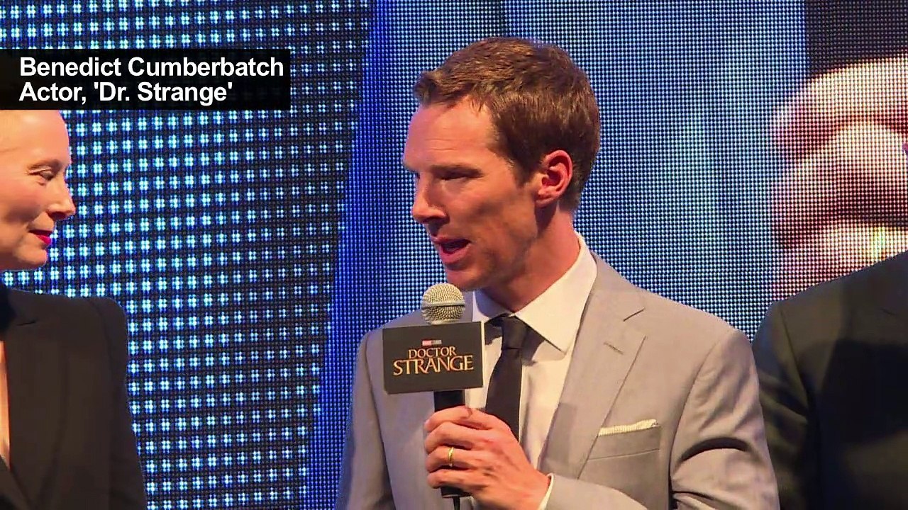 Benedict Cumberbatch in HK to promote new film 'Dr. Strange'