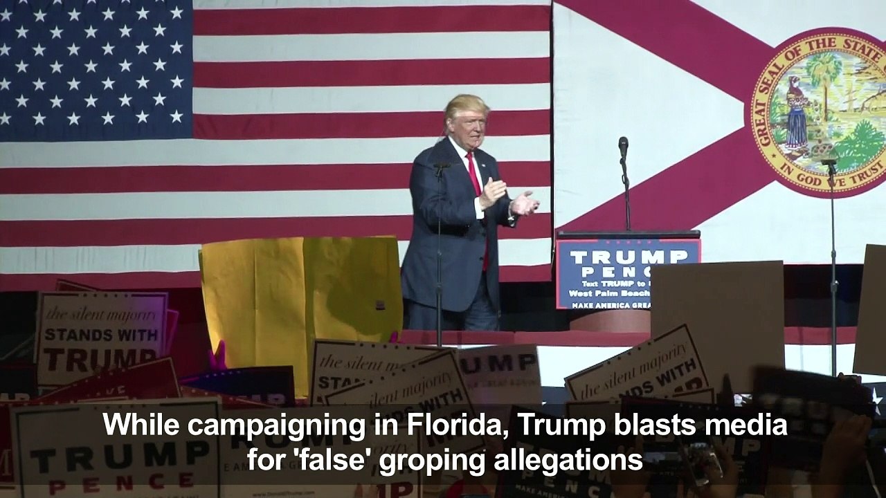 Trump blasts media for 'false' groping allegations