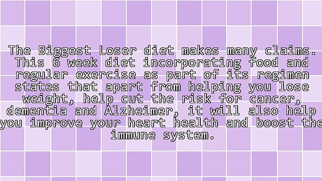 The Best Diabetes Diet - The Biggest Loser Diet