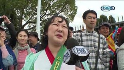 La más grande aficionada de Checo está en Japón