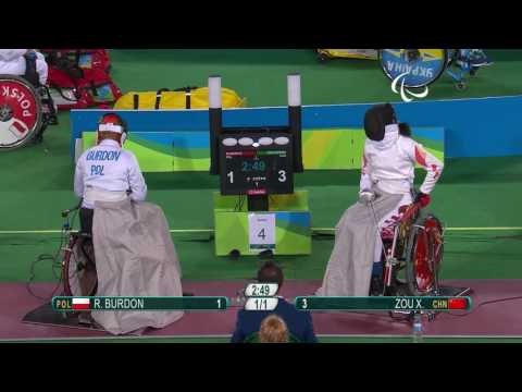 Wheelchair Fencing| BURDON v XUFENG| Women’s Individual Epee A | Rio 2016 Paralympic Games