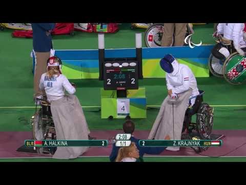 Wheelchair Fencing| HALKINA v KRAJNYAK | Women’s Individual Epee A | Rio 2016 Paralympic Games