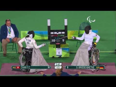 Wheelchair Fencing| S.BRIESE v CHAN| Women's Individual Épée - B Bronze |Rio 2016 Paralympic Games