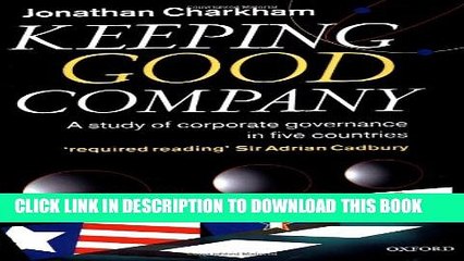 [PDF] Keeping Good Company: A Study of Corporate Governance in Five Countries Popular Colection