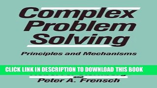 [PDF] Complex Problem Solving: Principles and Mechanisms Full Colection