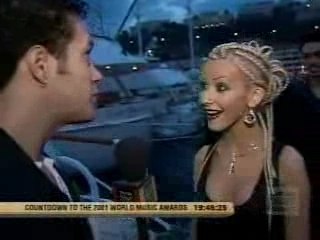 Christina Aguilera @ WMA 2001 Preparty