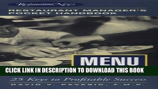 [PDF] Menu Pricing: Restaurant Manager s Pocket Handbook Series Popular Colection
