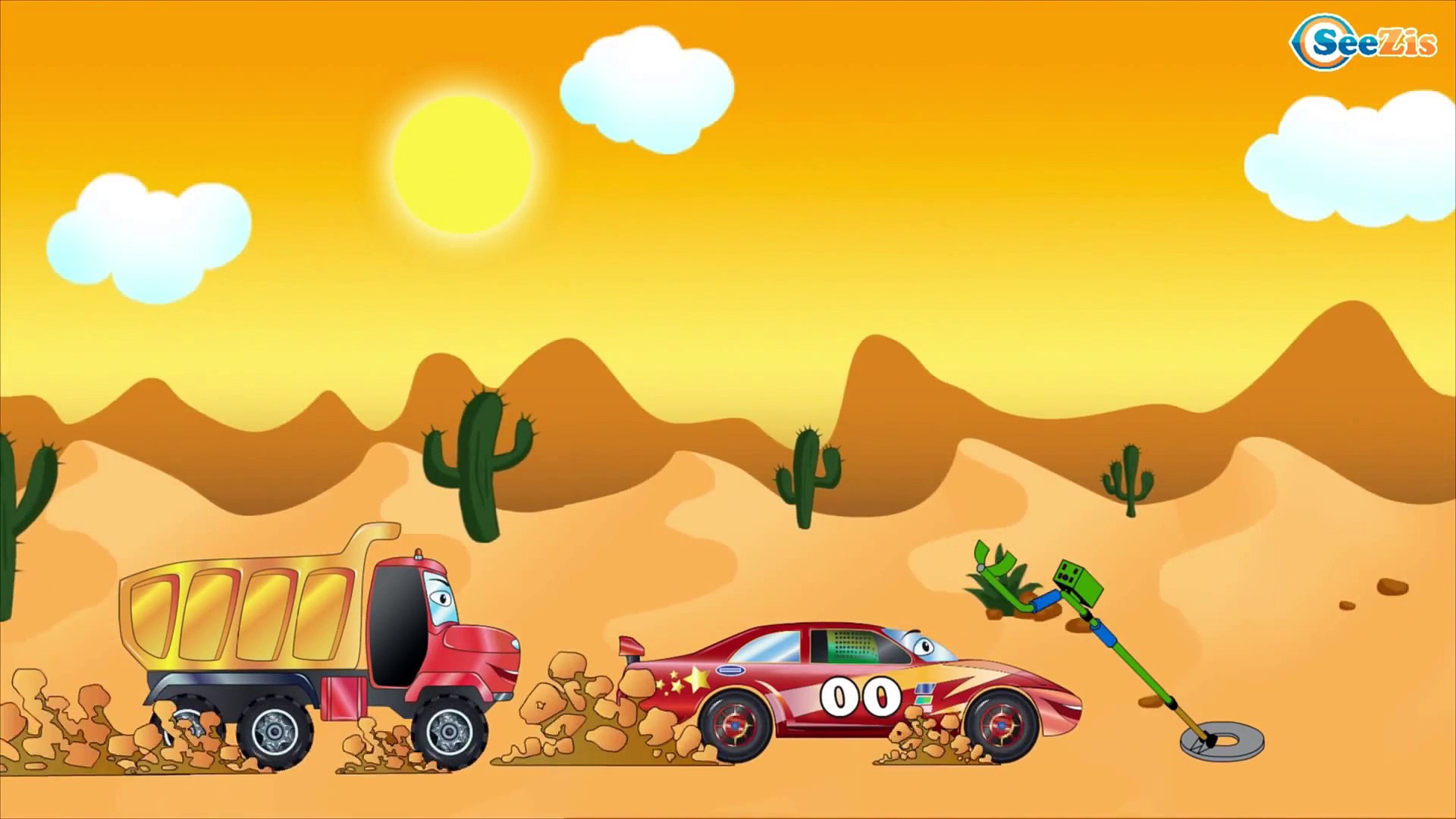 Cartoon about Cars - The Racing Car adventures in the desert | Video for  children Episode 4 – Видео Dailymotion