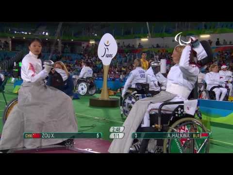 Wheelchair Fencing| HALKINA v XUFENG| Women’s Individual Epee A | Rio 2016 Paralympic Games