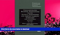 READ BOOK  Unincorporated Business Associations, Including Agency, Partnership and Limited