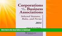 FAVORITE BOOK  Corporations and Other Business Associations Selected Statutes, Rules, and Forms