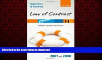 DOWNLOAD Q and A: Law of Contract 2007 - 2008 (Blackstone s Law Questions and Answers) READ EBOOK