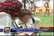 Madre de niño captado robando asegura que su padre utiliza a menor para delinquir