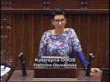 Poseł Katarzyna Osos - Wystąpienie z dnia 05 pa�dziernika 2016 roku.