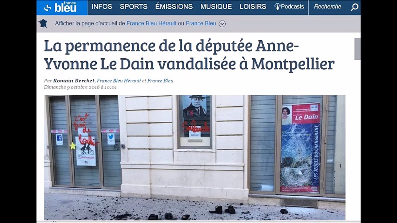 Saccage de mon local parlementaire : ma réaction sur France Bleu Hérault
