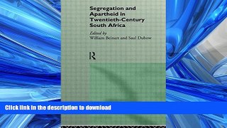 FAVORIT BOOK Segregation and Apartheid in Twentieth Century South Africa (Rewriting Histories)