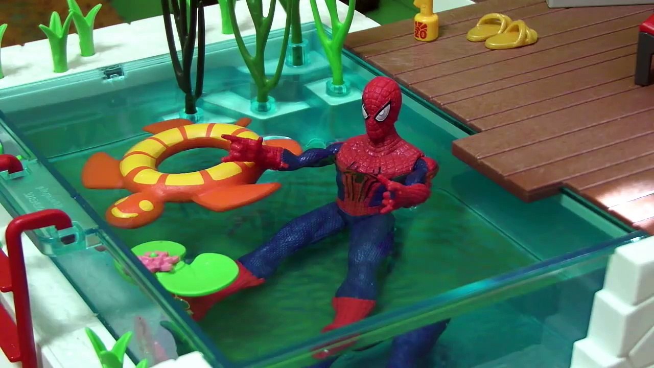 đồ chơi siêu nhân người nhện bơi lội Spiderman Swimming Pool Toys 스파이더맨 장난감 человек-паук игрушки