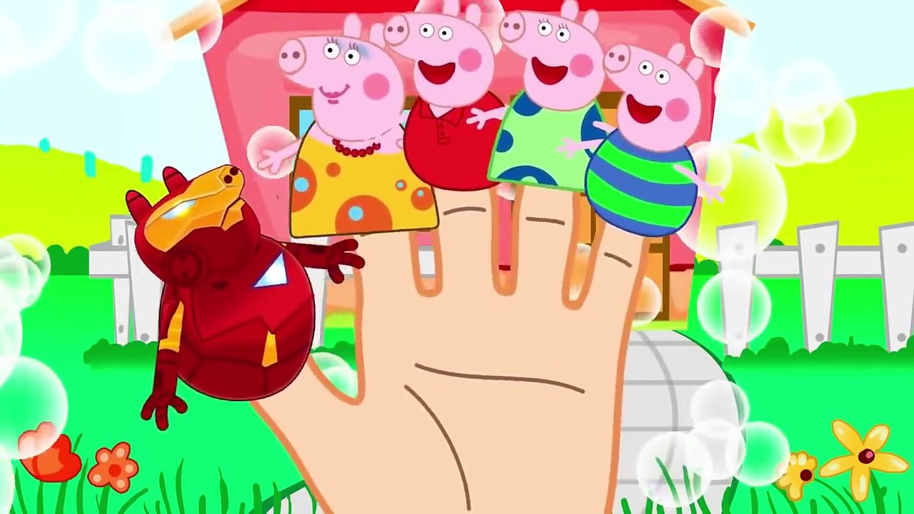 Peppa-Pig-SpiderMan-Hulk-Superman-Superhero-Surprise-Eggs-Finger-Family-Song-Saviors-The-Beast