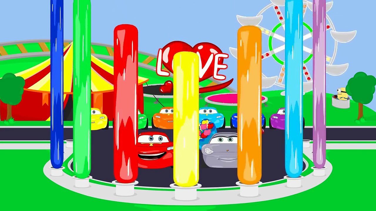 Spidermans-Cars-Learn-Colors-for-Kids-Surprise-Eggs-Race-Disney-Lightning-McQueen-for-MotorBike