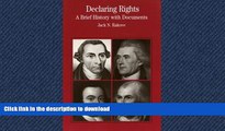 READ THE NEW BOOK Declaring Rights: A Brief History with Documents (Bedford Cultural Editions