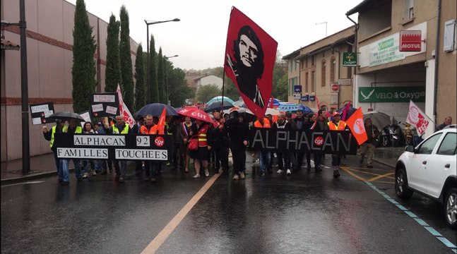 Manifestation à Gaillac contre 92 suppressions de postes chez Alphacan