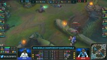 S6 Worlds 2016 Quarter Finals: 1v3 Samsung Galaxy vs Cloud 9 | League of Legends