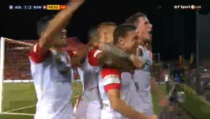 Brendon Santalab Second Goal in 91 Minute - Adelaide United 1-2 Western Sydney Wanderers - (14/10/2016)