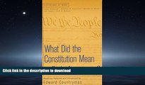 READ PDF What Did the Constitution Mean To Early Americans? (Historians at Work) READ EBOOK