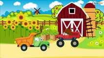 The Red Tractor - Vehicle Compilation With Trucks Fire Trucks and More - Cartoons for kids