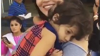 Sunny Leone with Cute little Fan in Gujarat