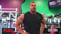 jay cutler trains chest and triceps safely for mass